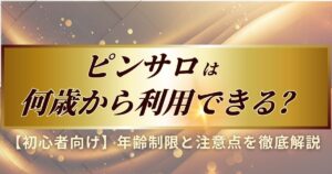 ピンサロは何歳から利用できるか説明